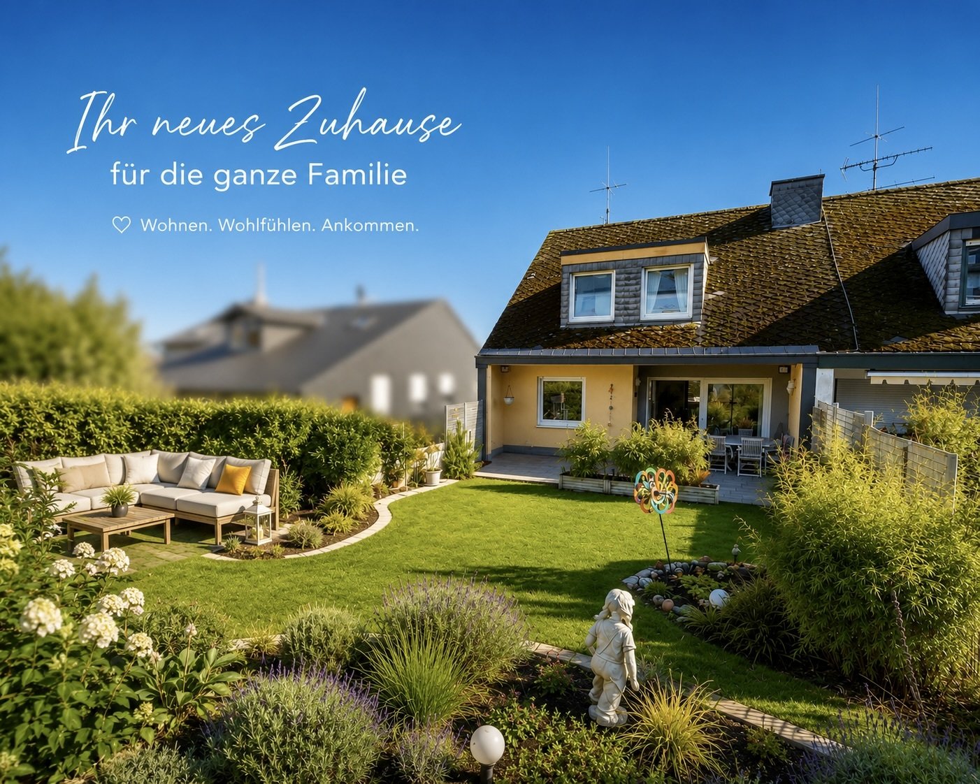 Das passende Familiendomizil mit Fernblick und Traumgarten! 