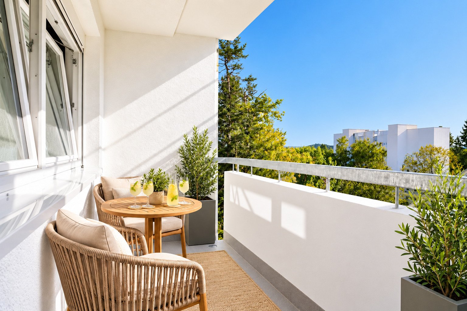 Modernisierte 4-Zimmer-Wohnung mit hochwertiger Einbauküche, Balkon und Fernblick