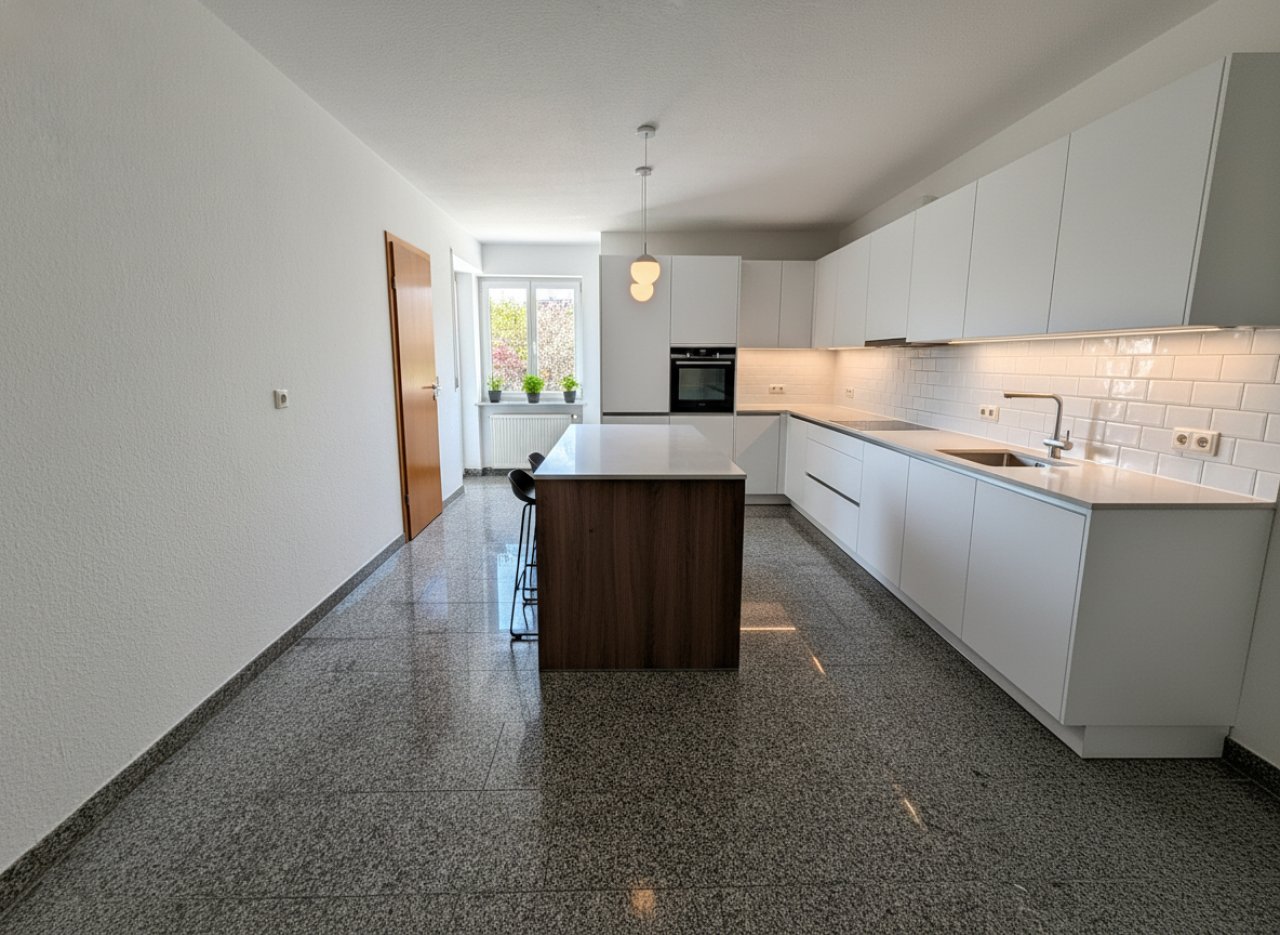 Moderne Küche mit zentraler Inselanlage und hochwertiger Ausstattung Moderne Küche mit zentraler Inselanlage und hochwertiger Ausstattung