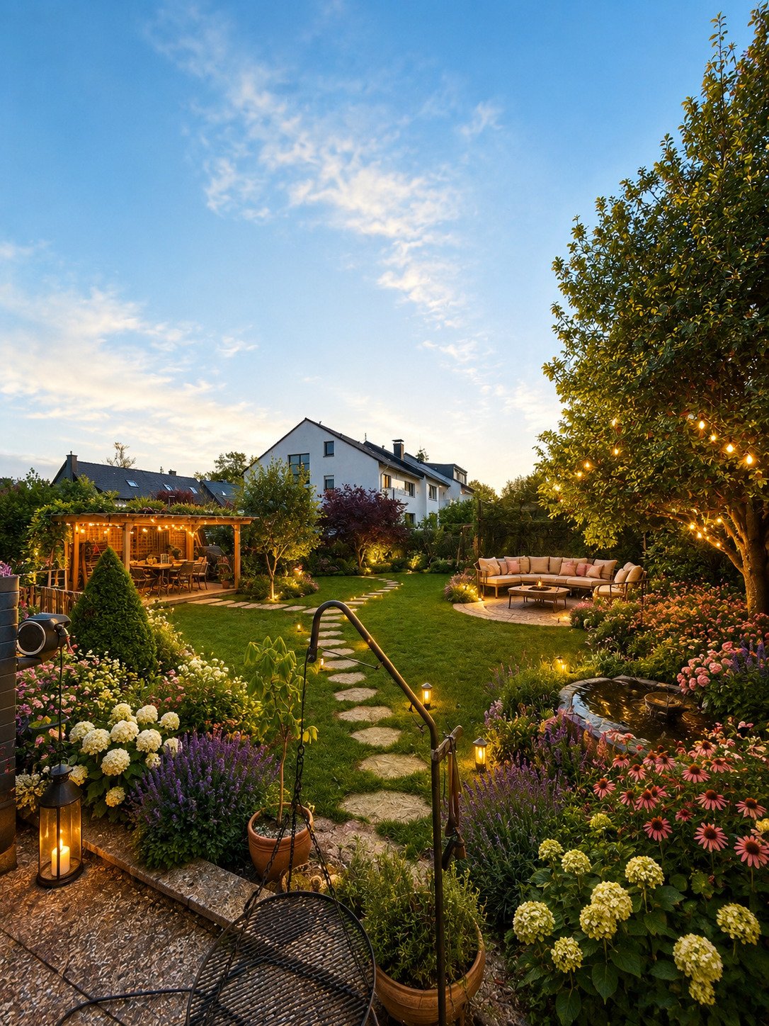 Traumhafter Garten hinterm Haus