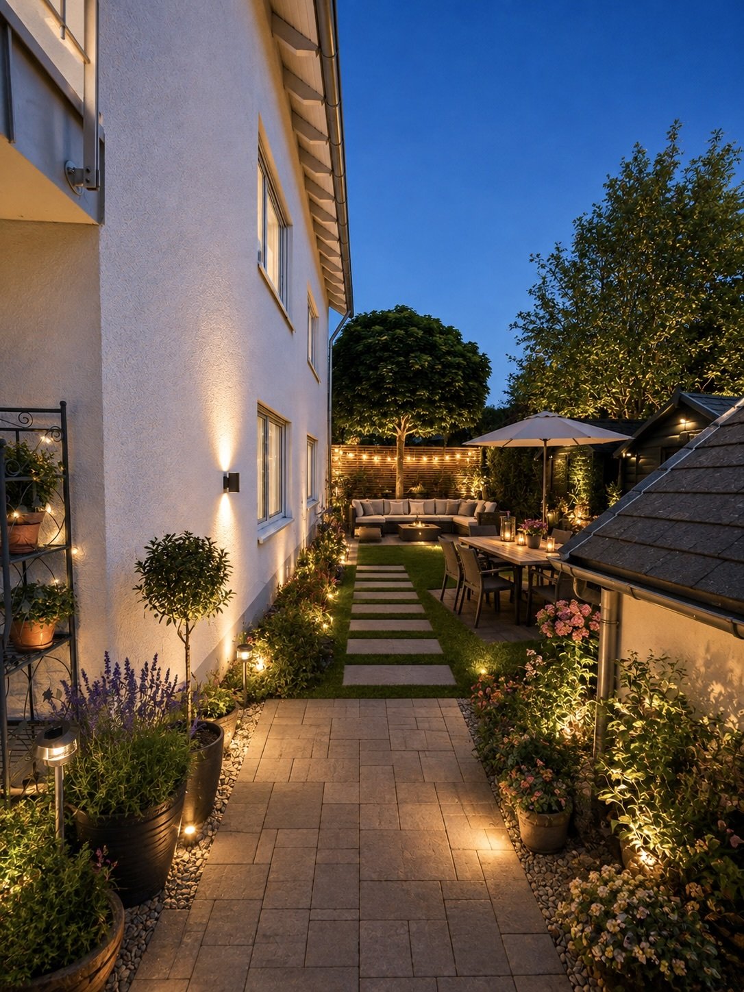 Visualisierung eines möglichen Gartenkonzepts (KI-generiert)