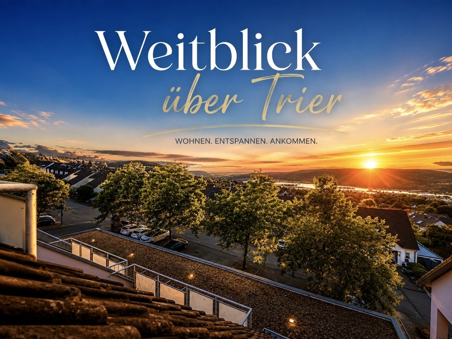 Weitblick über Trier – Panoramaterrasse mit Fernblick auf Flusslandschaft Weitblick über Trier – Panoramaterrasse mit Fernblick auf Flusslandschaft