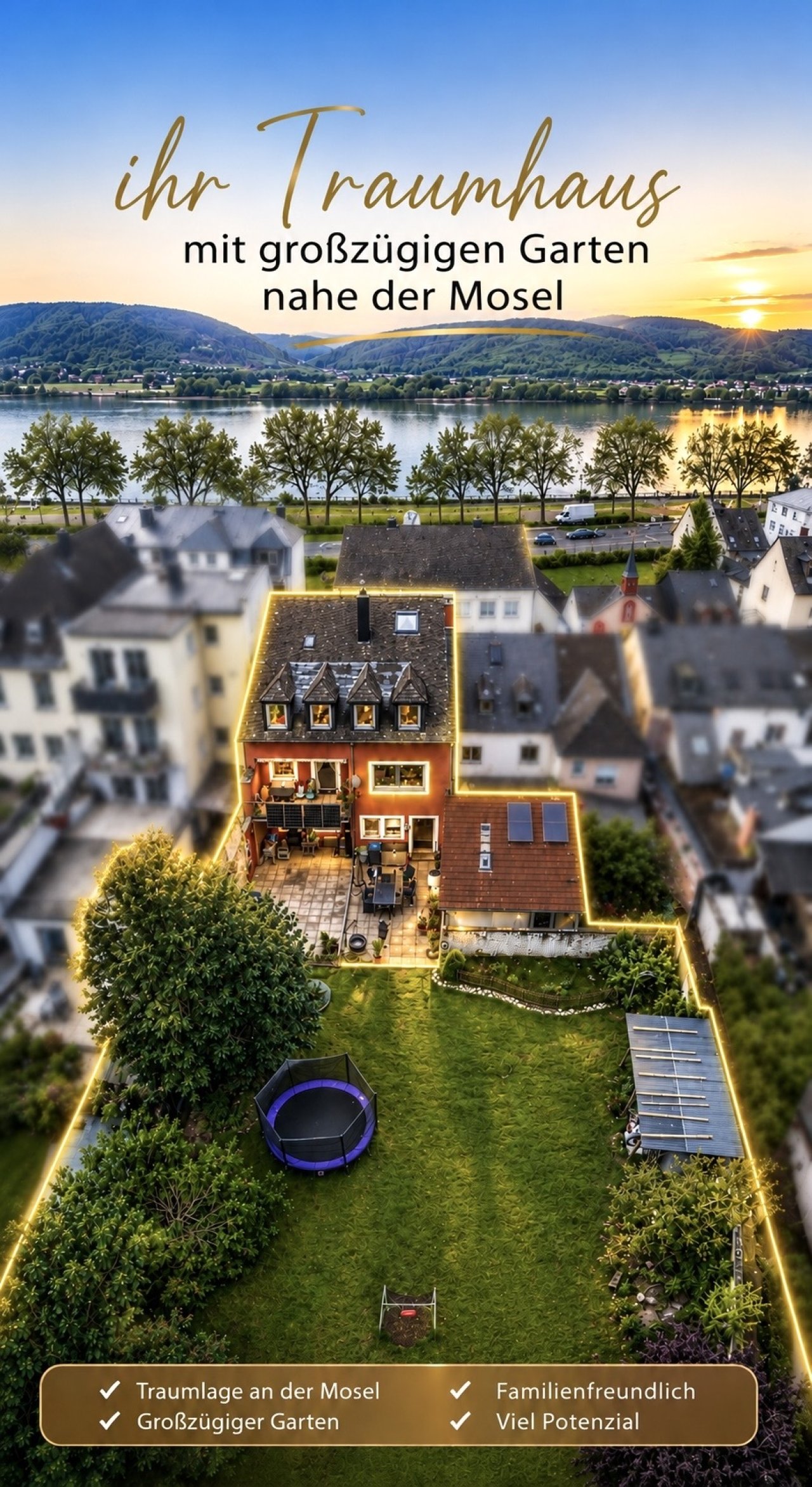 Traumhafter Garten mit Solaranlage und vielfältigen Nutzungsmöglichkeiten Traumhafter Garten mit Solaranlage und vielfältigen Nutzungsmöglichkeiten